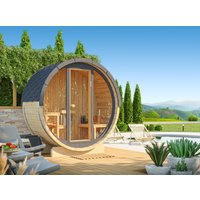 Fjordholz Fass-Sauna Modell Mini 100 mit Vollglasf Unkategorisiert online kaufen