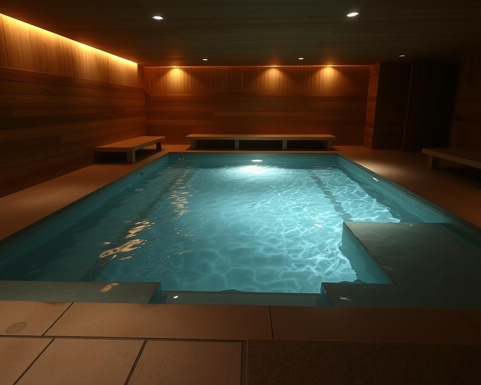 Tauchbecken in Saunaanlage Tauchbecken in Saunaanlage