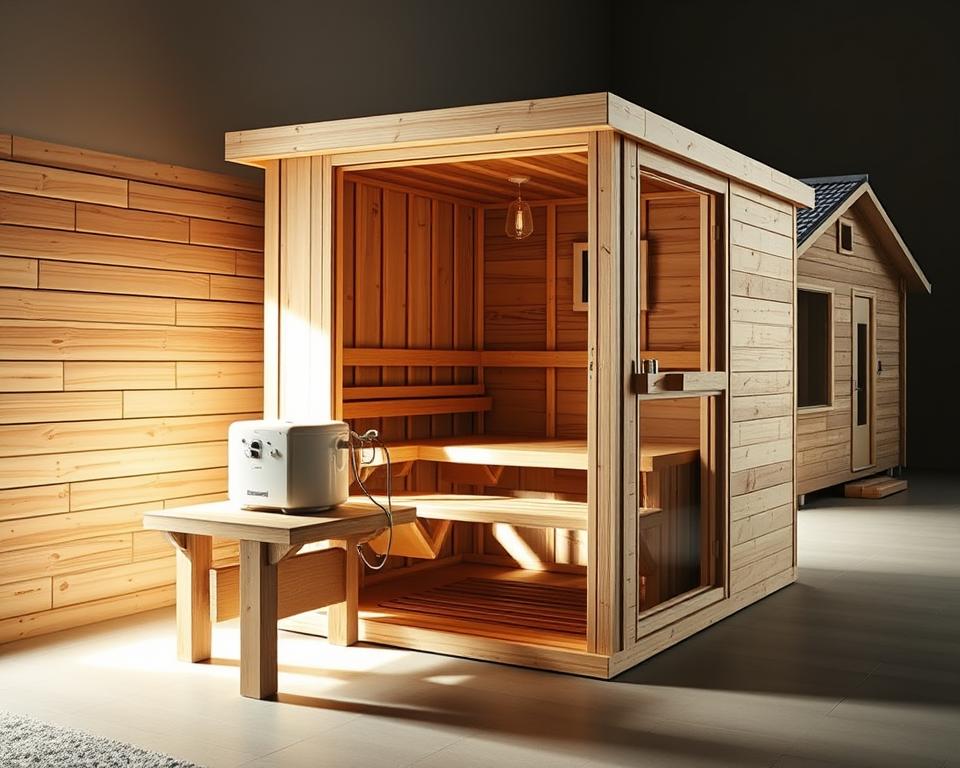 Sauna Komponenten und Aufbau