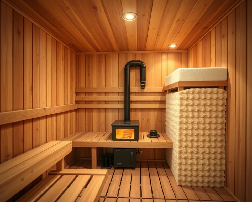 sauna aufbau
